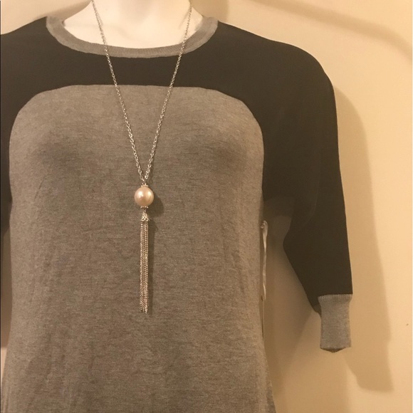 Jana Apparel Grey & Velvet Sweater Dress - Picture 2 of 7